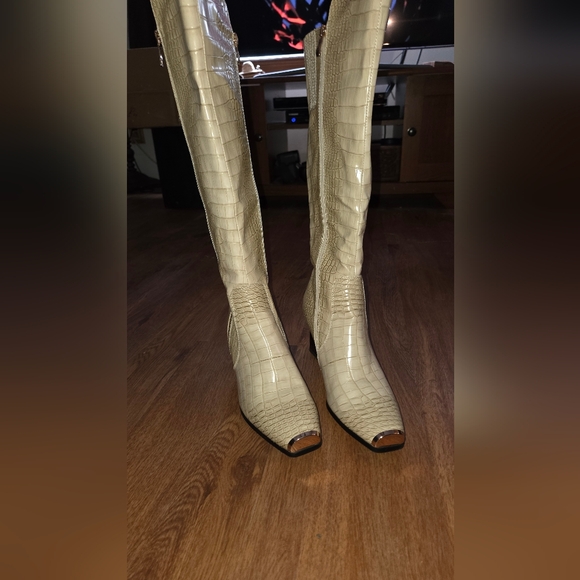NINETY UNION London Croc Embossed Knee High Boot Women Size 8 NWT - Picture 3 of 11